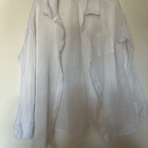 Shade & Shore White Casual Button Down Shirt
